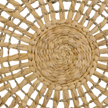 Load image into Gallery viewer, Set Of 3 Handwoven Natural Fiber Wall Décor – Natural Boho Circular Design - Starburst Ring
