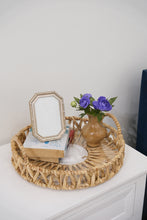 Load image into Gallery viewer, Twisted Water Hyacinth Round Tray with Handles
