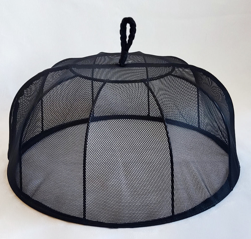 Black Mesh Food Cover with Water Hyacinth Frame