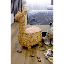 Load image into Gallery viewer, Handwoven Giraffe Basket – Natural Animal-shaped Storage Bin For Nursery Or Kids&#39; Room
