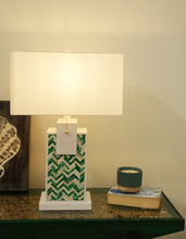 Load image into Gallery viewer, Wooden Table Lamp/Fabric shade with UL standard
